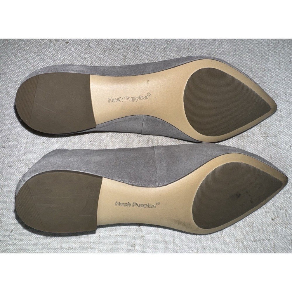 Hush Puppies Hazel Pointe Loafer Flats Women's 8.5 Gray Suede Shoes Slip On - Picture 5 of 8